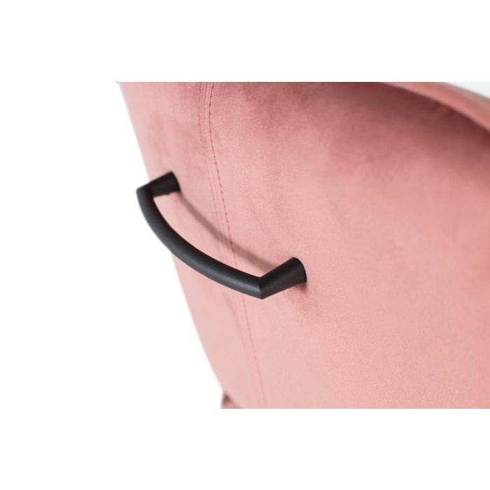 GINER Y COLOMER - Lot de 2 chaises en velours rose avec structure en métal - Assise en bois 43x48 cm 4