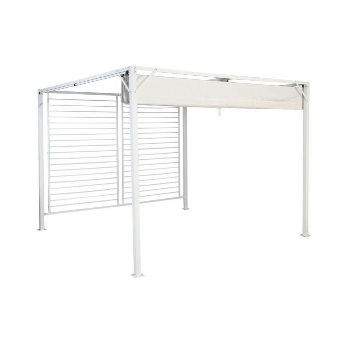Pergola DKD Home Decor Blanc 296 x 296 x 225 cm Acier 7
