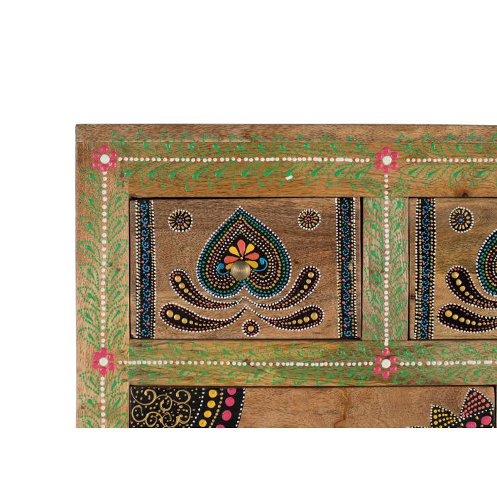 GINER Y COLOMER Buffet en bois de manguier massif avec 7 tiroirs et 2 portes - Dimensions 122x80x40 cm - Multicolore - Meuble artisanal 2 GINER Y COLOMER Buffet en bois de manguier massif avec 7 tiroirs et 2 portes - Dimensions 122x80x40 cm - Multicolore - Meuble artisanal 2