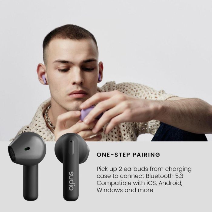 Écouteurs in Ear Bluetooth Sudio A1 True Wireless Noir 7