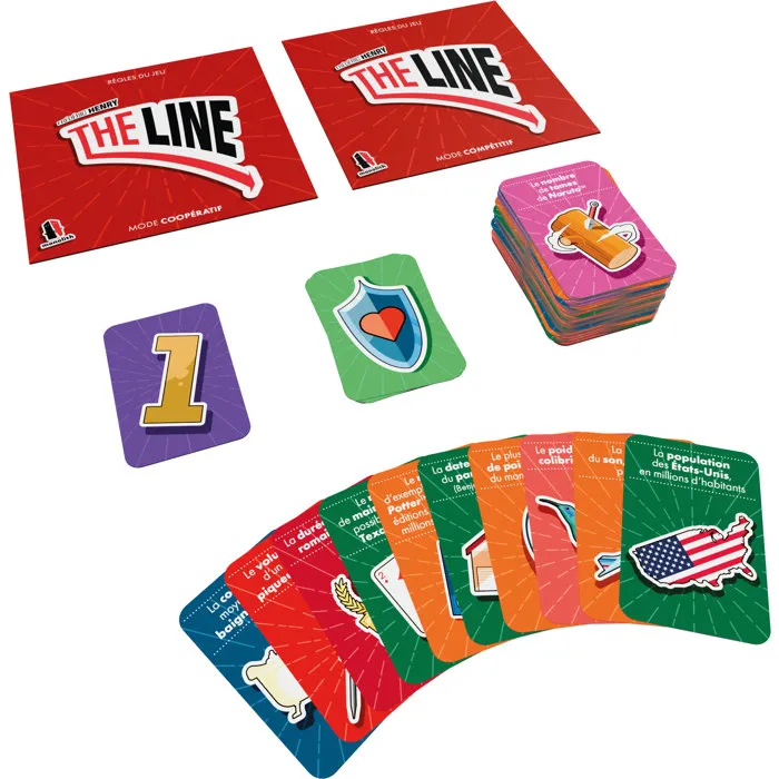 Asmodee The Line Rouge - Jeu de société de devinettes moderne et portable - 174 cartes - Version française Asmodee The Line Rouge - Jeu de société de devinettes moderne et portable - 174 cartes - Version française