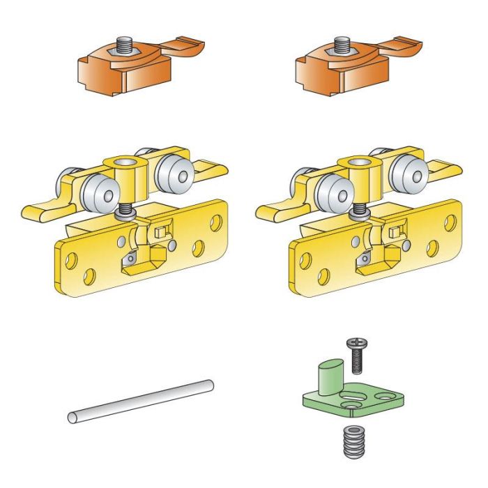Kit Herrajes Leader 1 Puerta 30Kg Terno 1