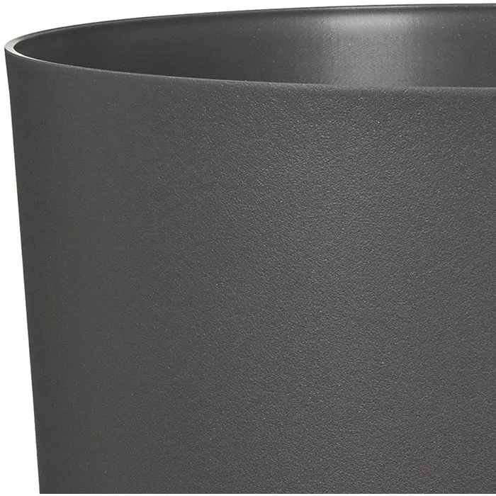 Deroma Pot de Fleurs Rond 236 13 Litres - 29 cm de Diametre - Noir - Design Elegant et Durable pour Interieur et Exterieur