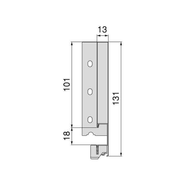 Emuca Tiroir extérieur Vertex 40kg, hauteur 131mm, profondeur 450mm, Acier, Gris antracite 4