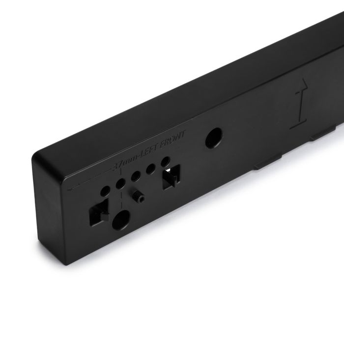 Emuca Jeu d'entretoises latérales pour le cadre Hack, Plastique noir, Plastique, 2