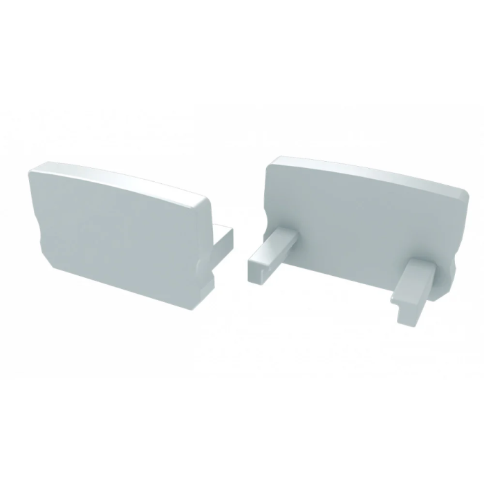 Bouchon de terminaison pour profil, type D, plastique blanc, avec trou 0 Bouchon de terminaison pour profil, type D, plastique blanc, avec trou 0