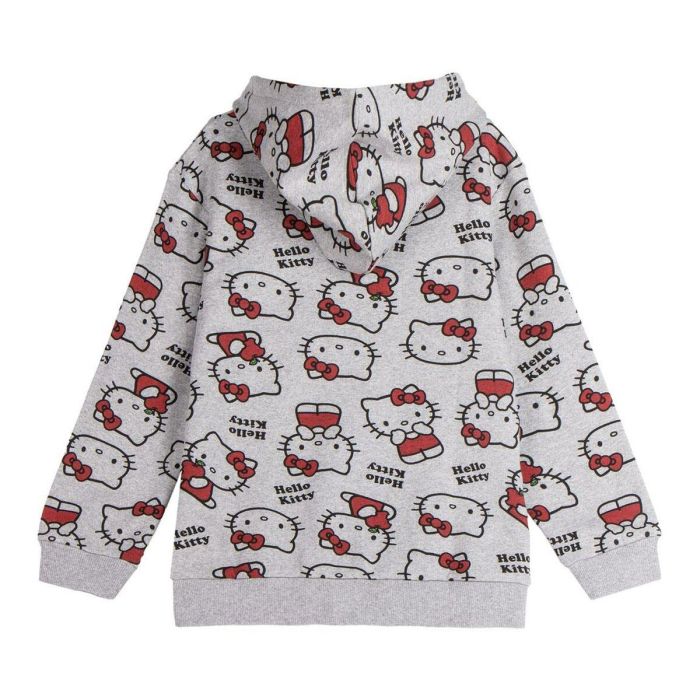 Sweat-shirt à capuche fille Hello Kitty Gris 42 8