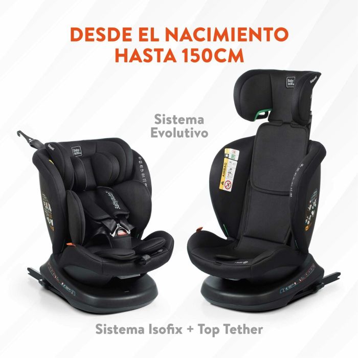 Siège de Voiture Babyauto RODIA Noir 0 (de 0 a 10 kilos) I (9 - 18 kg) II (15-25 kg) III (22 - 36 kg) Enfant ECE R129/04 7