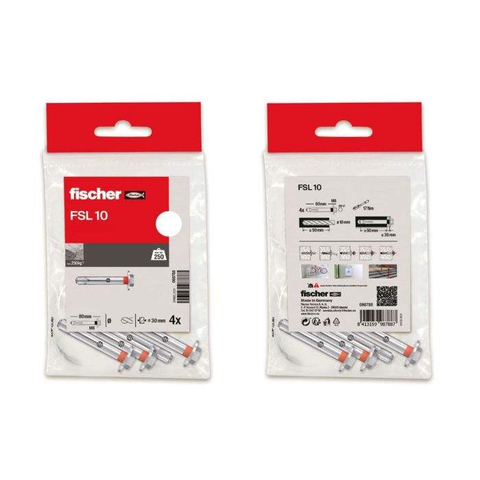 Crampons Fischer M10 x 70 mm 5 Crampons Fischer M10 x 70 mm 5