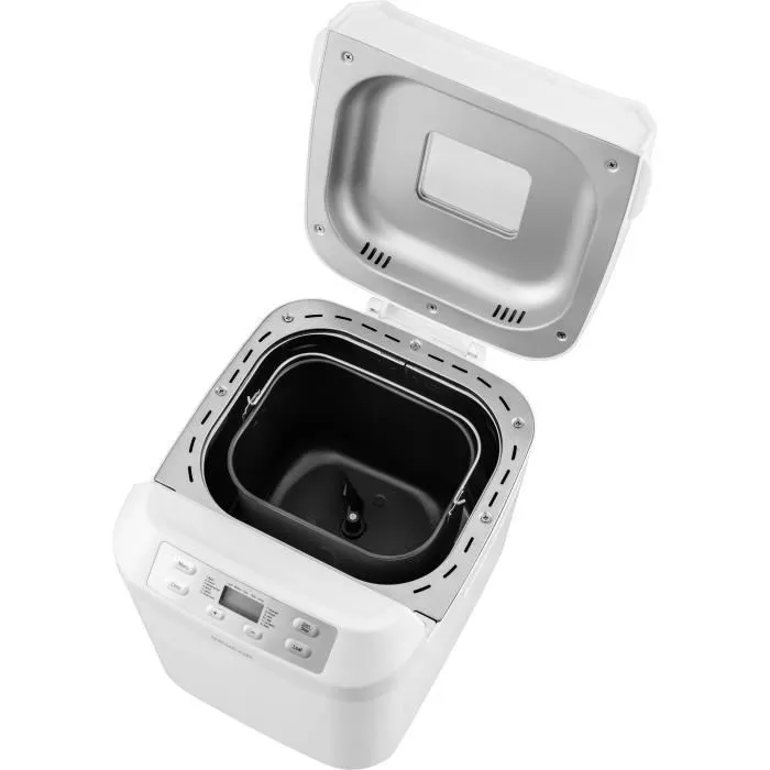 SENCOR SBR 1040WH - Machine à Pain 900 g, 10 Programmes, Écran LCD, Fonction Maintien au Chaud 60 min, Moule Antiadhésif Lavable - 550 W, Blanc