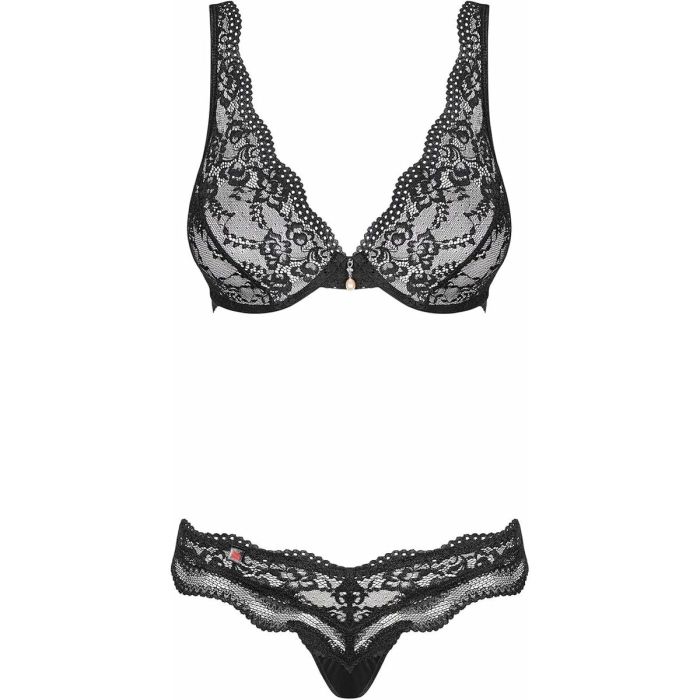 Ensemble de Lingerie Obsessive Luvae Noir L/XL 1