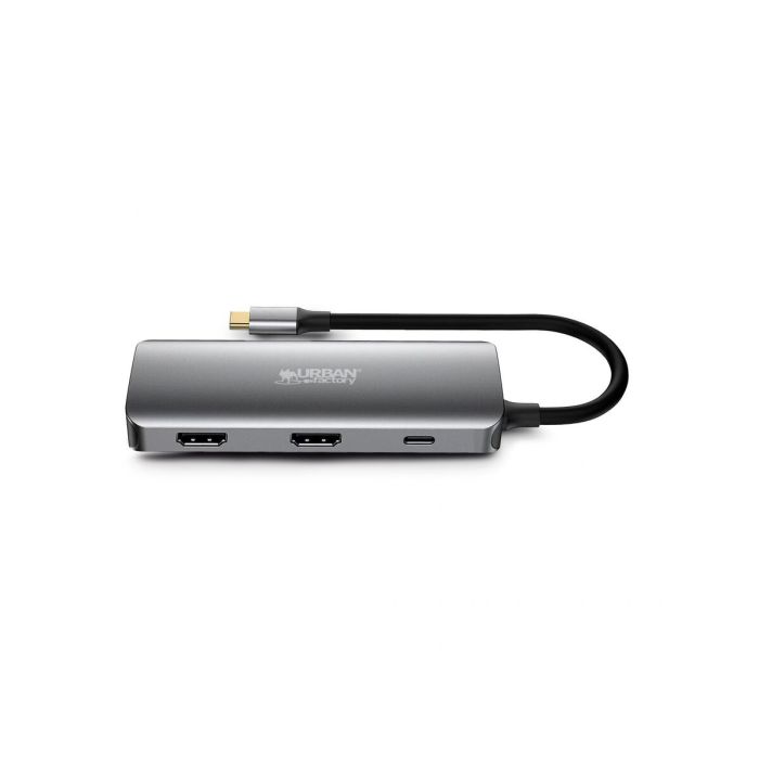 Hub USB-C Urban Factory MHC55UF Gris 1 Hub USB-C Urban Factory MHC55UF Gris 1