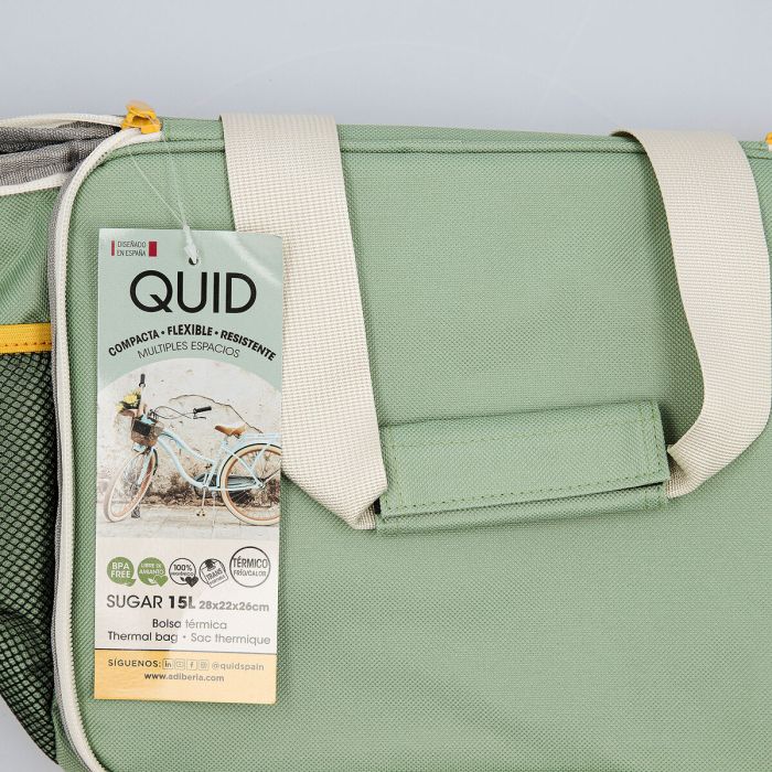Sac Thermique Quid Sugar Vert 28 x 22 x 26 cm (6 Unités) 2