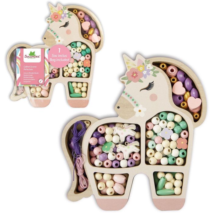 Coffret de perles en bois - SYCOMORE - Licorne - Des 4 ans 2 Coffret de perles en bois - SYCOMORE - Licorne - Des 4 ans 2