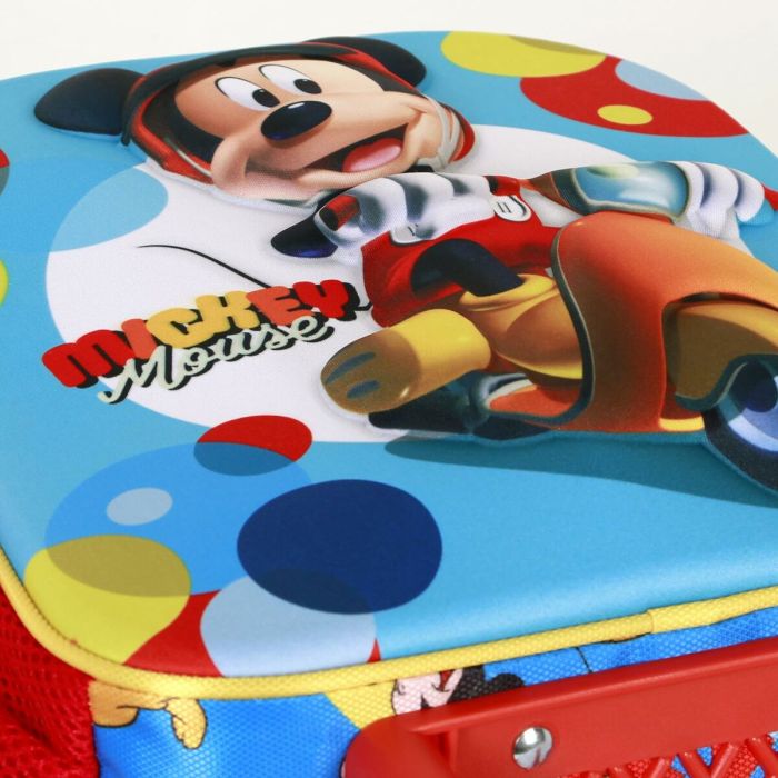 Cartable 3D avec roulettes Mickey Mouse Scooter Bleu Rouge 26 x 13 x 34 cm 6
