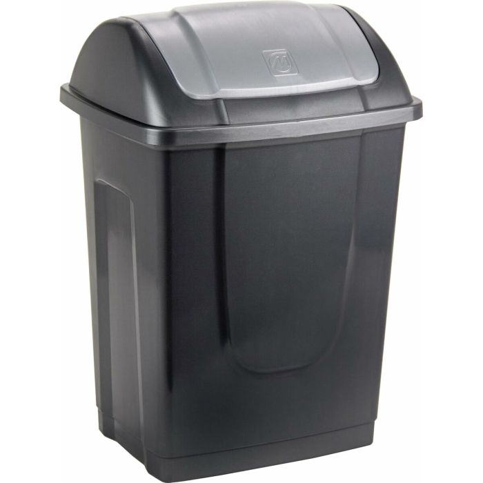 Poubelle Mondex Plastique recyclé 10 L Anthracite 3 Poubelle Mondex Plastique recyclé 10 L Anthracite 3
