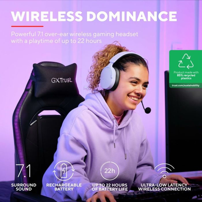 Casques avec Micro Gaming Trust GXT 491 Noir Pourpre 29