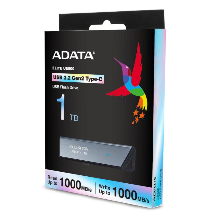 Clé USB Adata AELI-UE800-1T-CSG 1 TB Noir Argenté 1