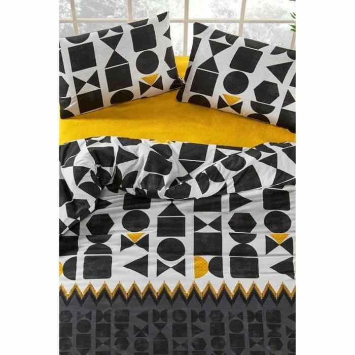 Parure de couette Noir Lit king size 3 Pièces 2