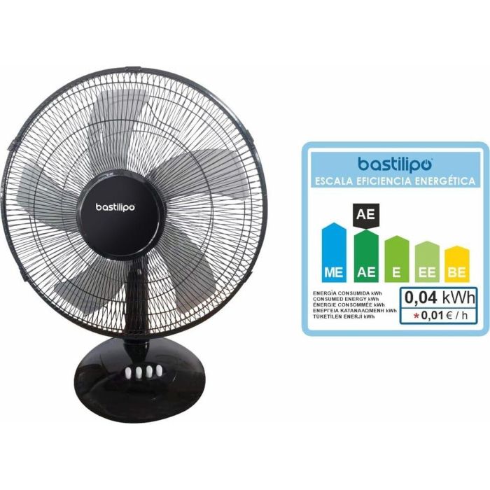 Ventilateur de Bureau Bastilipo BARROSA Noir 50 W