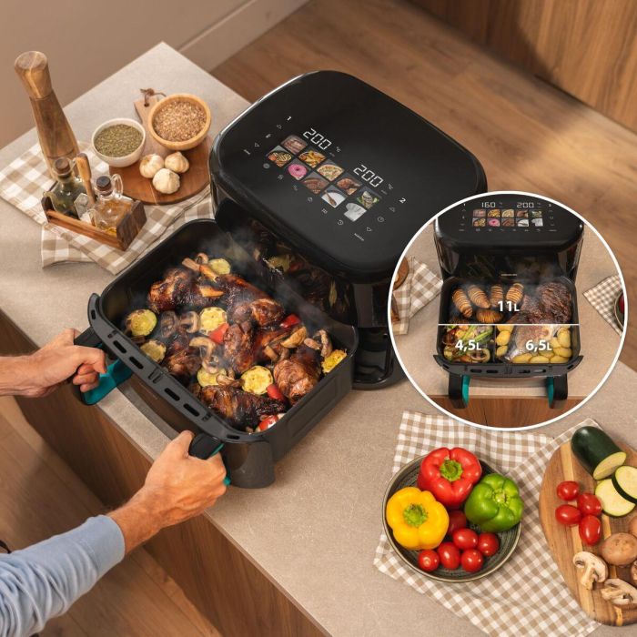Friteuse à air Cecotec Cecofry&Grill Smokin'Prime 11000 2800W 10L Inox Noir 3 Friteuse à air Cecotec Cecofry&Grill Smokin'Prime 11000 2800W 10L Inox Noir 3