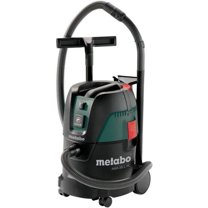Metabo Aspirateur Multiuso ASA 25 L PC, 25L, avec accessoires : flexible, 2 tubes alu, filtres, suceurs 0