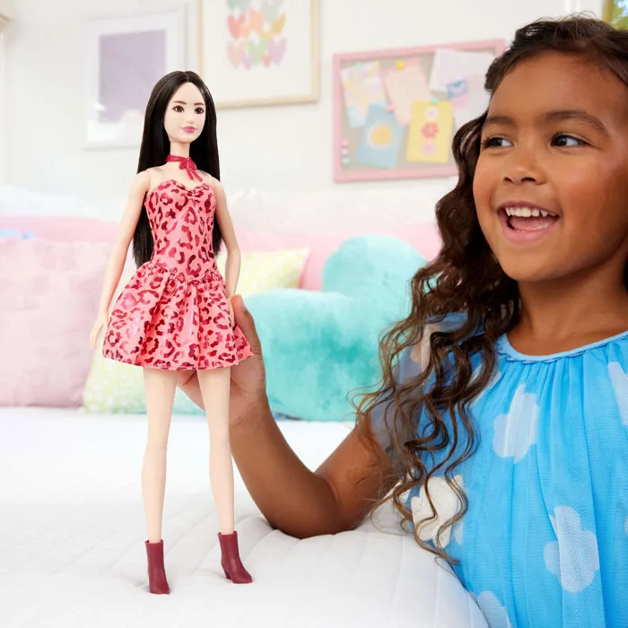 Barbie JJN59 - Poupée Fashionistas, Tenue Rose et Léopard, Jeu de Rôle et Expression Personnelle, Dès 3 Ans Barbie JJN59 - Poupée Fashionistas, Tenue Rose et Léopard, Jeu de Rôle et Expression Personnelle, Dès 3 Ans