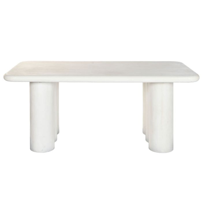 Table de Salle à Manger Home ESPRIT Blanc Résine Bois MDF 180 x 90 x 76 cm 1