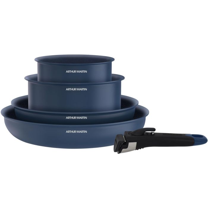 Batterie de cuisine - Tous feux dont induction - ARTHUR MARTIN - AM8896 - Aluminium revetement céramique - 5 pieces - Bleu 0 Batterie de cuisine - Tous feux dont induction - ARTHUR MARTIN - AM8896 - Aluminium revetement céramique - 5 pieces - Bleu 0