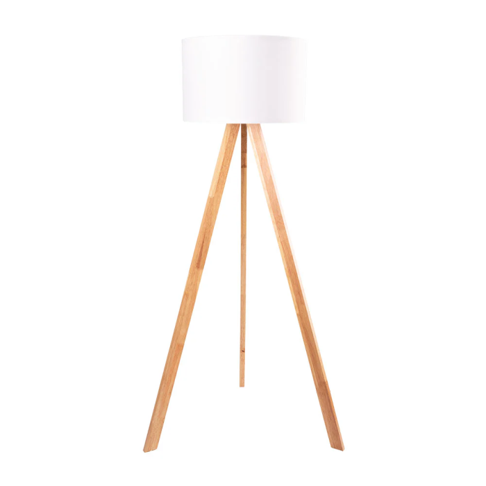 Lampe sur Pied Trépied Bois Écran Tissu Cylindrique E27 Style Scandinave Nordique Rustique OPV-780SGN2425 22 Lampe sur Pied Trépied Bois Écran Tissu Cylindrique E27 Style Scandinave Nordique Rustique OPV-780SGN2425 22