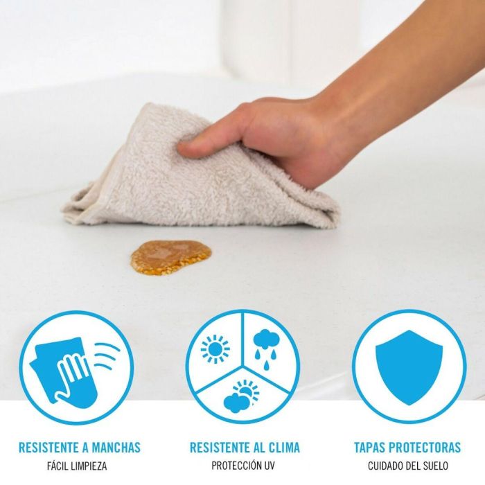 Table Piable Lifetime Blanc 245 x 74 x 76 cm Acier 3 Table Piable Lifetime Blanc 245 x 74 x 76 cm Acier 3