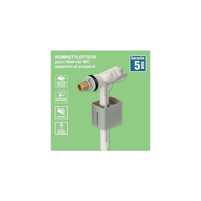 Robinet flotteur latéral pour réservoir WC - NOVOBAIN - Embout en laiton 1