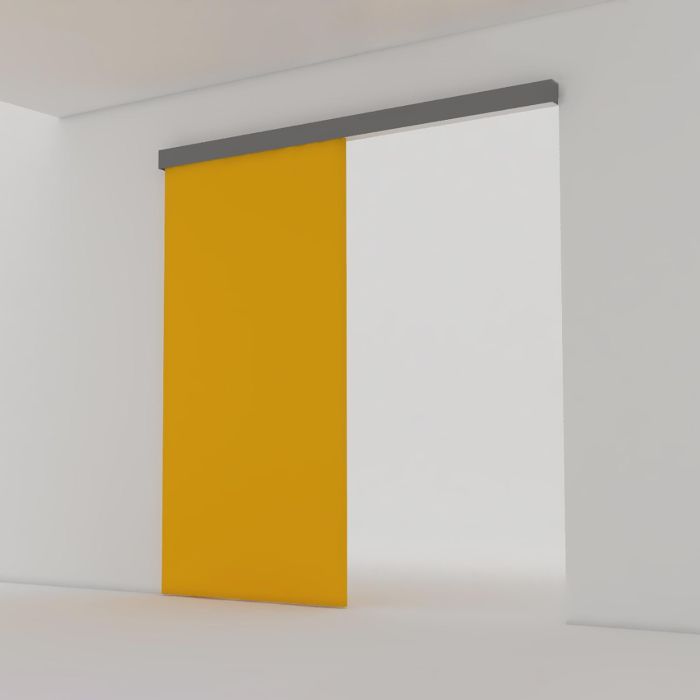 Emuca Kit de Railway Système coulissantes pour portes coulissantes en bois avec fermeture souple, 80kg, Aluminium, Anodisé mat 8