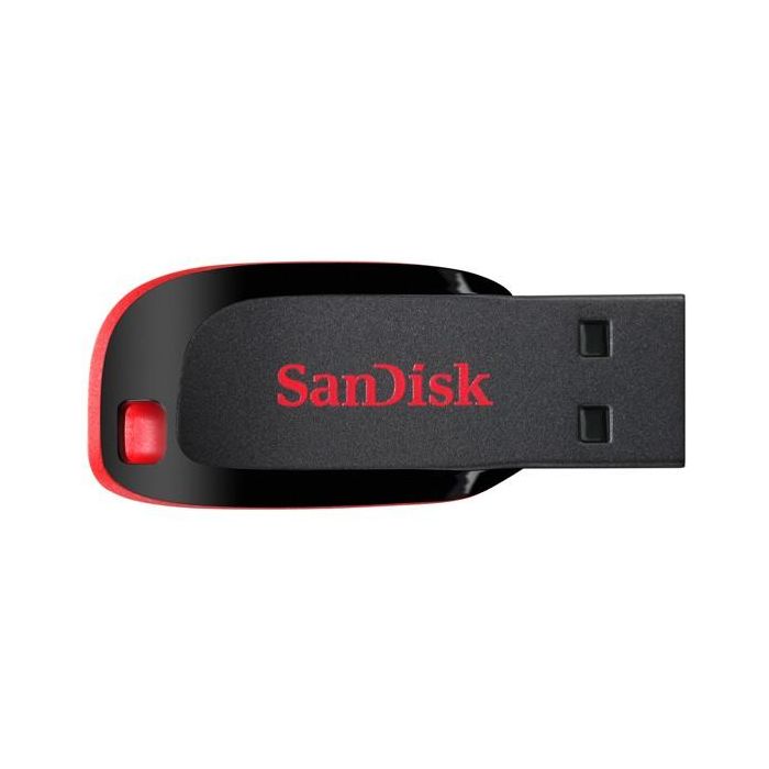 SanDisk Cruzer Blade Clé USB 128 Go USB 2.0 Type-A Sans Capuchon, Noir et Rouge