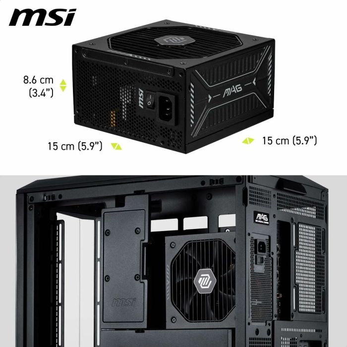 Bloc d’Alimentation MSI 306-7ZP1B21-CE0 1000 W 80 Plus Gold ATX 2