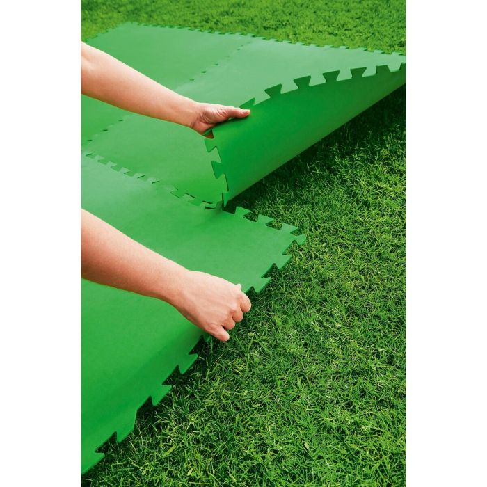 Bestway Sol de Piscine en Mousse Vert 9 Pièces 78x78 cm Jardin 58636 1