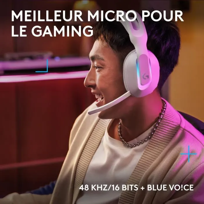 Logitech G Casque Gamer Sans Fil G522 LIGHTSYNC RGB avec Son Incroyable et Microphone Haute Qualité - Blanc Logitech G Casque Gamer Sans Fil G522 LIGHTSYNC RGB avec Son Incroyable et Microphone Haute Qualité - Blanc