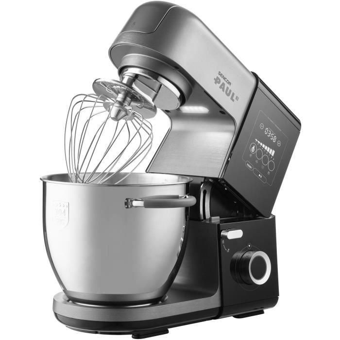 Sencor Robot Pâtissier Multifonction STM 8970 PAUL 3 - 1800 W, 2 bols inox 6.7L, blender, hachoir - Noir et acier Sencor Robot Pâtissier Multifonction STM 8970 PAUL 3 - 1800 W, 2 bols inox 6.7L, blender, hachoir - Noir et acier