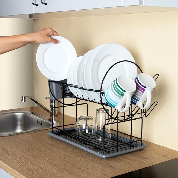 Escurridor 2 Alturas con Cubertero y Pos Armony Quid 52x23x36 cm (12 Unidades) 3