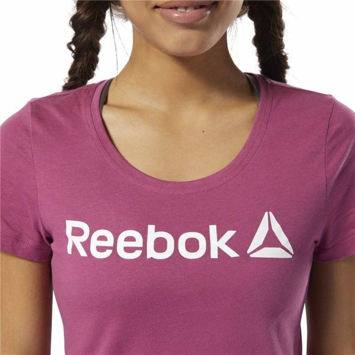 T-shirt à manches courtes femme Reebok Linear Rose chaud 3 T-shirt à manches courtes femme Reebok Linear Rose chaud 3