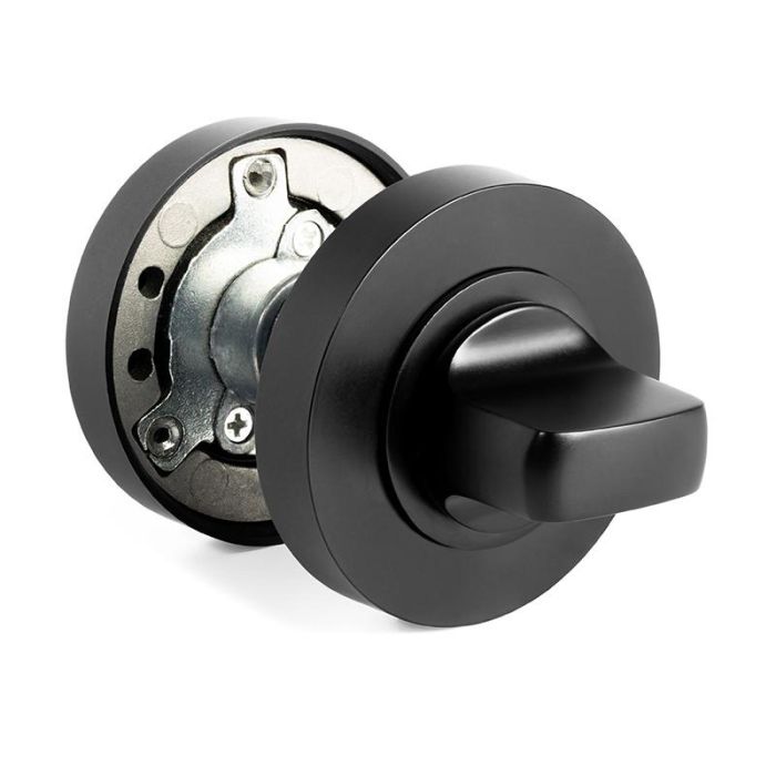 Muletilla Con Llave Ø50X10Mm Negro Mate / Niquel Satinado / Pulido Brillo Acabado Negro Mate Jandel 1