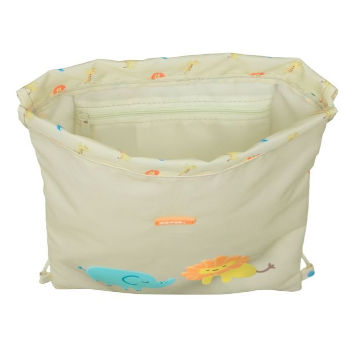 Sac à dos serré par des ficelles Safta Selva Blanc 26 x 34 x 1 cm 3 Sac à dos serré par des ficelles Safta Selva Blanc 26 x 34 x 1 cm 3