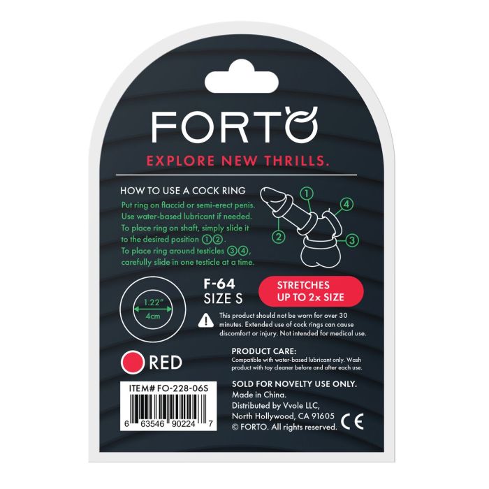 Anneau Pénis Forto Rouge S Ø 40 mm 2 Anneau Pénis Forto Rouge S Ø 40 mm 2