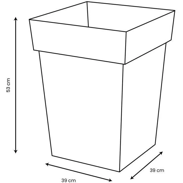 Eda EDA Pot de fleurs Toscane carré, extérieur/intérieur, résine avec zone de rétention d'eau, anti-UV, 40 cm (51 L) - Bleu Jean Eda EDA Pot de fleurs Toscane carré, extérieur/intérieur, résine avec zone de rétention d'eau, anti-UV, 40 cm (51 L) - Bleu Jean