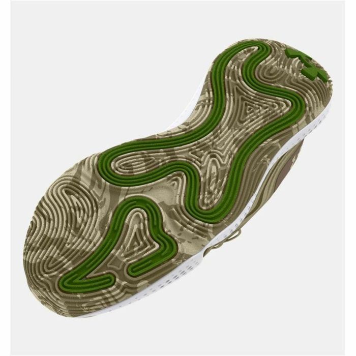 Chaussures de Basket-Ball pour Adultes Under Armour Spawn 6 Camo Olive Marron Clair 3