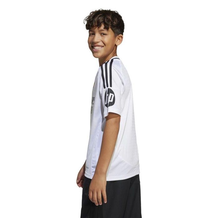 Maillot de Football à Manches Courtes pour Enfants Adidas Real H Jsy Blanc 45 4 Maillot de Football à Manches Courtes pour Enfants Adidas Real H Jsy Blanc 45 4