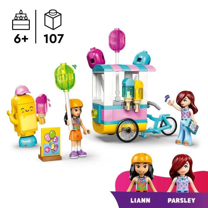 Lego LEGO Friends 42692 - Stand de Glaces et de Ballons, Jouet de Construction avec Triporteur, Mini-Poupées, Accessoires - Pour Enfants dès 6 ans Lego LEGO Friends 42692 - Stand de Glaces et de Ballons, Jouet de Construction avec Triporteur, Mini-Poupées, Accessoires - Pour Enfants dès 6 ans