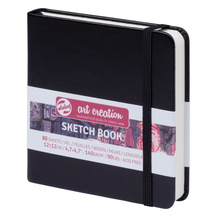 Carnet de croquis Talens Art Creation Sketch Book Noir 80 Volets 12 x 12 cm (5 Unités) 1 Carnet de croquis Talens Art Creation Sketch Book Noir 80 Volets 12 x 12 cm (5 Unités) 1