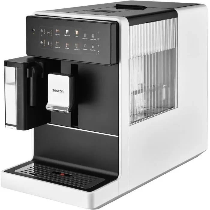Sencor SES 9301WH Machine à expresso avec broyeur, système EasyLatte pour cappuccinos, pression 19 bars, réservoir 1,3 L, panneau LED Sencor SES 9301WH Machine à expresso avec broyeur, système EasyLatte pour cappuccinos, pression 19 bars, réservoir 1,3 L, panneau LED