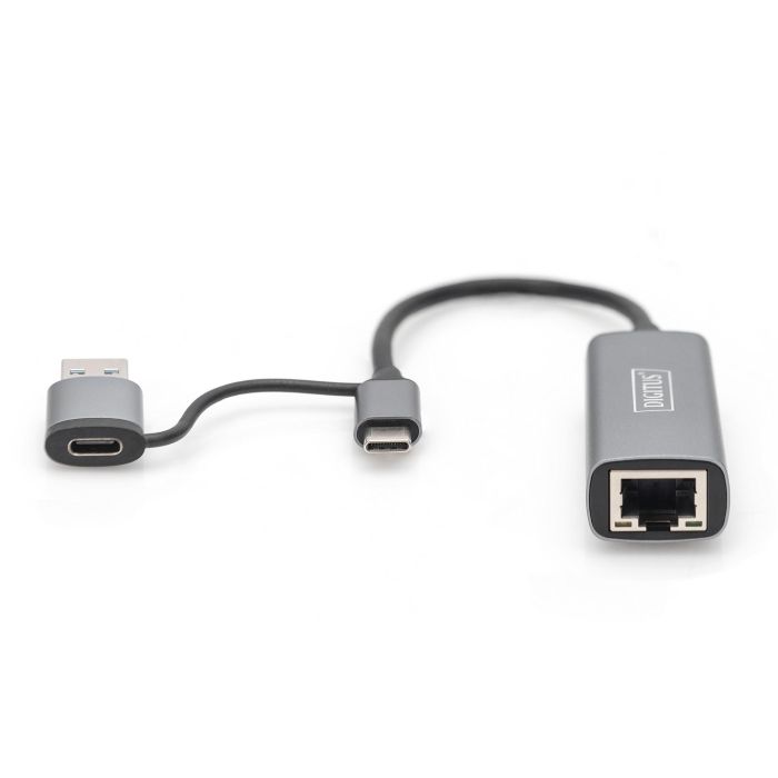USB-C Adapter DIGITUS USB3.0/USB C 3.1 > 2.5G Ethernet 4